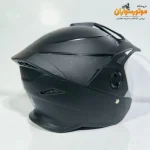 کلاه کاسکت Steelbird بدون فک، مشکی مات و بسیار سبک‌وزن - نمای کناری