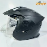 کلاه کاسکت Steelbird بدون فک، مشکی مات و بسیار سبک‌وزن - نمای نزدیک