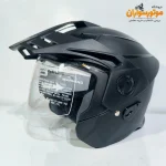 کلاه کاسکت Steelbird بدون فک، مشکی مات و بسیار سبک‌وزن - نمای زاویه‌دار