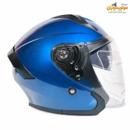 کلاه کاسکت عینک‌دار آبی سرمه‌ای براق تکنیک TECHNIC - نمای اصلی