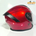 کلاه کاسکت قرمز بدون فک تکنیک TECHNIC - نمای کناری