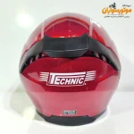کلاه کاسکت قرمز بدون فک تکنیک TECHNIC - نمای پشت