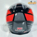 کلاه کاسکت قرمز مشکی مدل بدون فک وارداتی ZIZO - نمای پشت