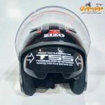 کلاه کاسکت قرمز مشکی مدل بدون فک وارداتی ZIZO - نمای زاویه‌دار