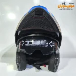 کلاه کاسکت HKT فک متحرک طوسی آبی طرح داذ - نمای اصلی 11