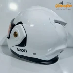 کلاه کاسکت فک ۱۸۰ درجه بئون BEON سفید براق - جزئیات طراحی