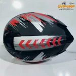 کلاه کاسکت MA2 قرمز فک متحرک و عینک‌دار - نمای روبه‌رو 12