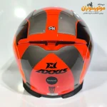 کلاه کاسکت نارنجی فک ثابت عینک‌دار اکسیس AXXIS - نمای پشت