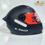 کلاه کاسکت فک ثابت LS2 LVcool مشکی مات - نمای روبه‌رو