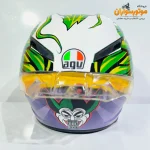 کلاه کاسکت فک ثابت AGV طرح جوکر Joker با گرافیک دندان - نمای کناری