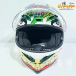 کلاه کاسکت فک ثابت AGV طرح جوکر Joker با گرافیک دندان - نمای نزدیک