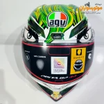 کلاه کاسکت فک ثابت AGV طرح جوکر Joker با گرافیک دندان - نمای زاویه‌دار