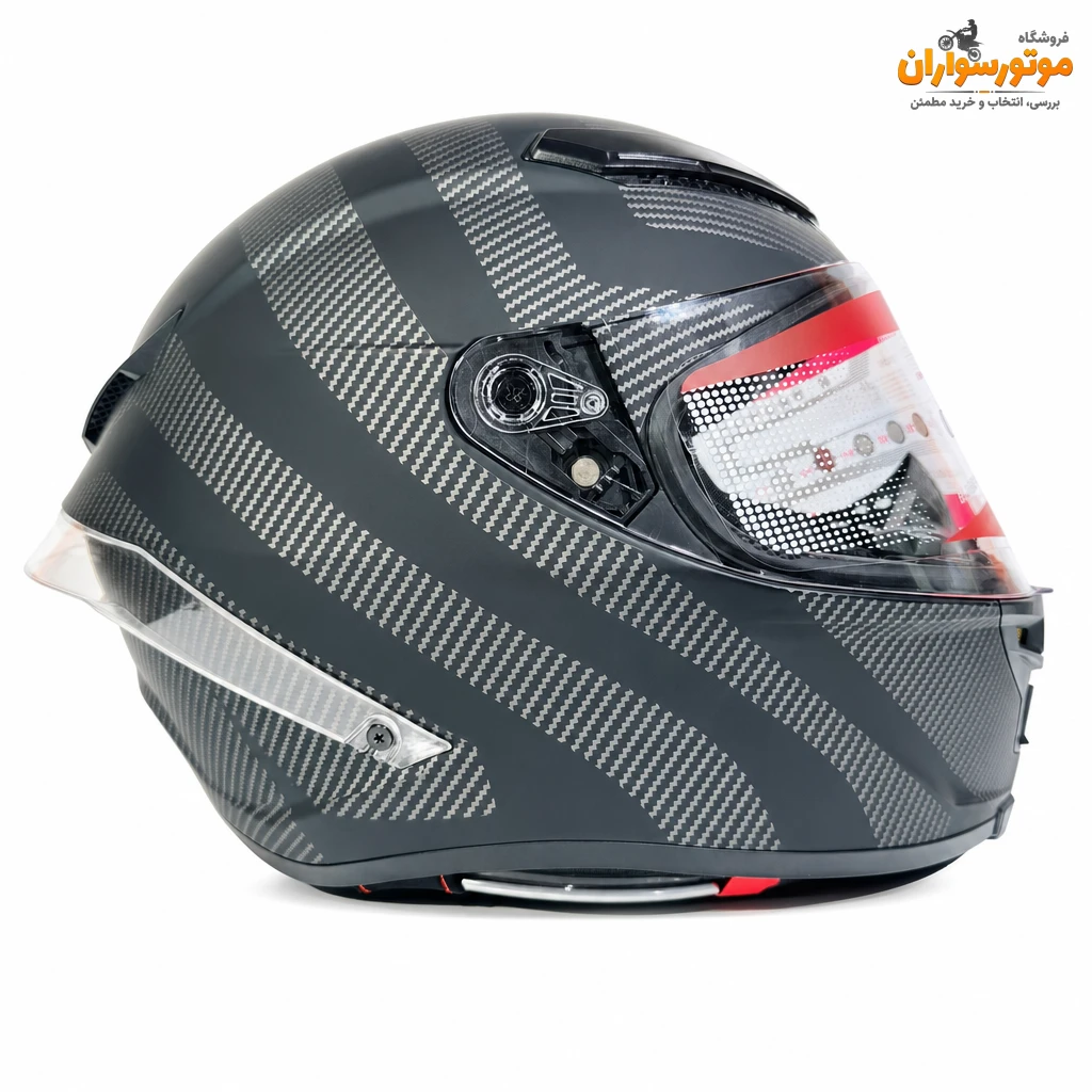 کلاه کاسکت طرح کربن مات AGV | نمای اصلی کلاه کاسکت طرح کربن مات AGV - نمای اصلی