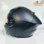 کلاه کاسکت ردلاین 960 فک متحرک مشکی مات - نمای پشت