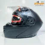 کلاه کاسکت ردلاین 960 فک متحرک مشکی مات - نمای نزدیک
